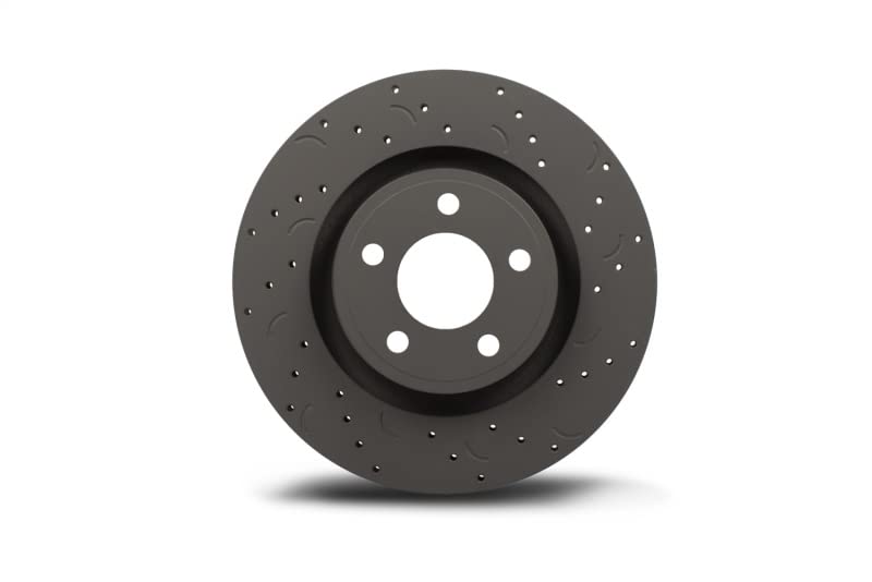 Talon Cross-Drilled and Slotted Vented Rotor, Hawk Performance Brakes, 11.81 in. Diameter, 1.85 in. Height