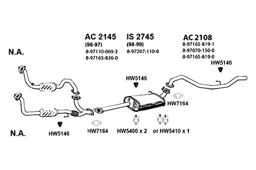 Exhaust Tailpipe Ansa AC2148