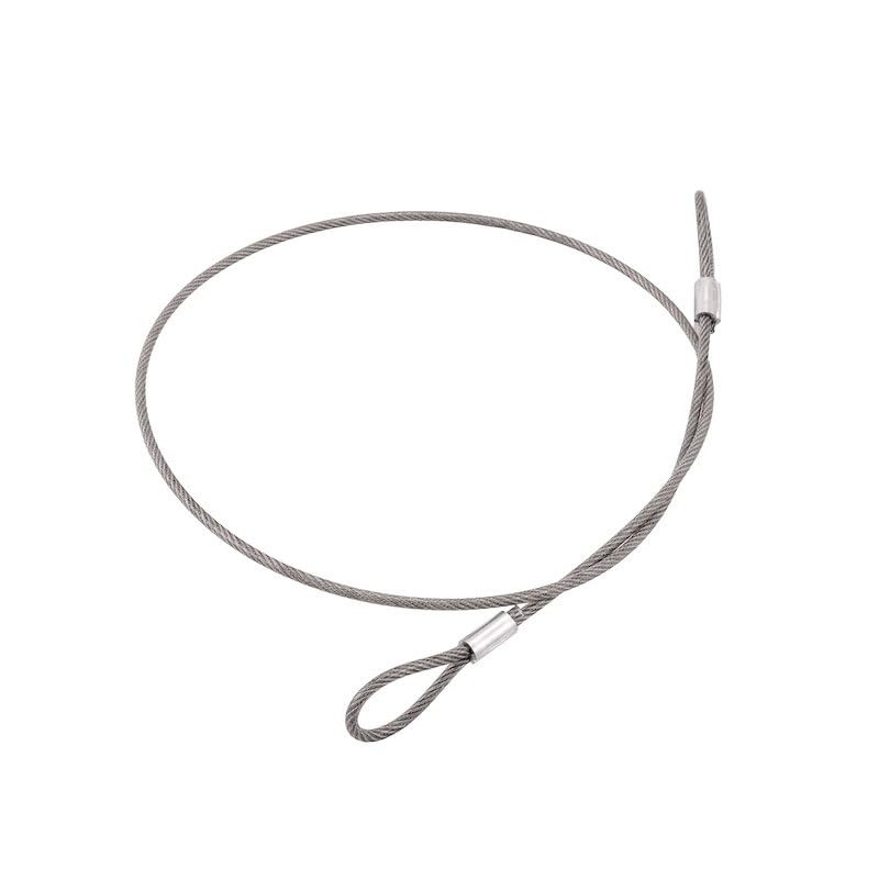 Arcon 19766 Security Cable, with Separate Lock, 3 Millimeter Diameter x 36 Inch Length, Stainless Steel, Clear Vinyl Sleeve