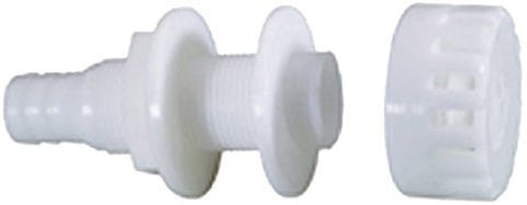 Thru-Hull Connector Attwood Corporation 3886-3 with Strainer White