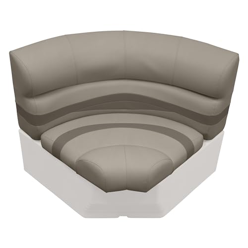 Premier Series Wise BM11002-1749 32" Bow Radius Corner Pontoon Seat Cushion Set, Mocha Java/Café/Mushroom