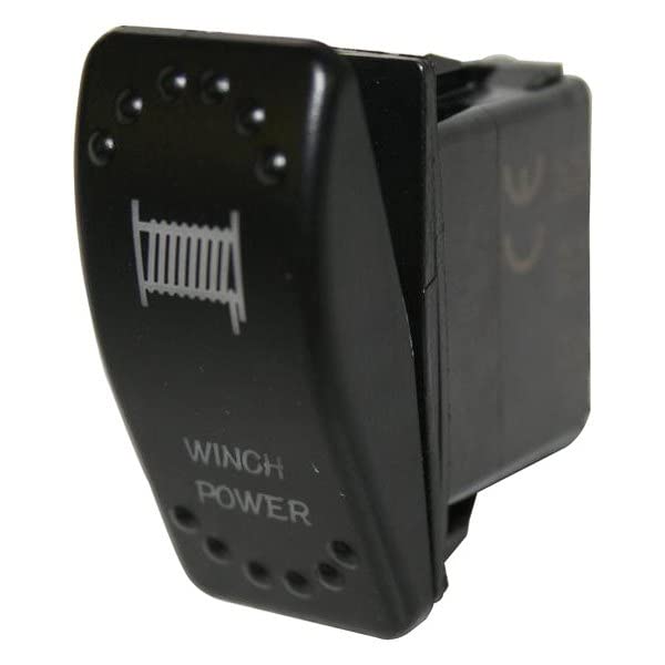 Winch Bulldog 20262- Power Rocker Switch - On/Off 5-Pin-Red