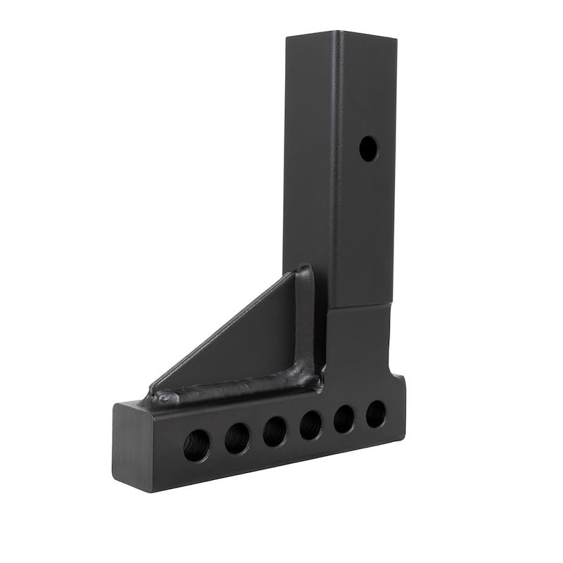 Weight Distribution Hitch Shank Husky Towing 32459 - 2-1/2 Inch to 2 Inch Square, 10 Inch Length, 4-1/4 Inch Rise, 6-3/4 Inch Drop, 6,000 lbs Weight Capacity, Black Powder Coated Steel