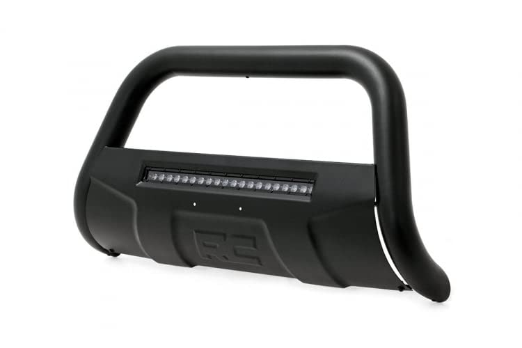 Black LED Rough Country Bull Bar for 2019-2022 Chevy Silverado - B-C4072