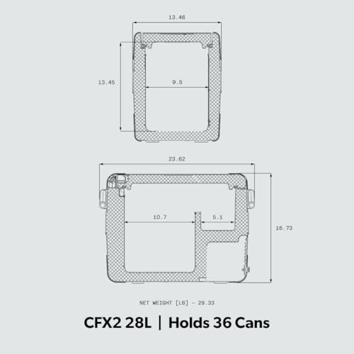Dometic Portable CFX2 28-Liter Refrigerator and Freezer, Powered by AC/DC