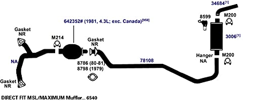 Exhaust Muffler AP Exhaust Products 3006
