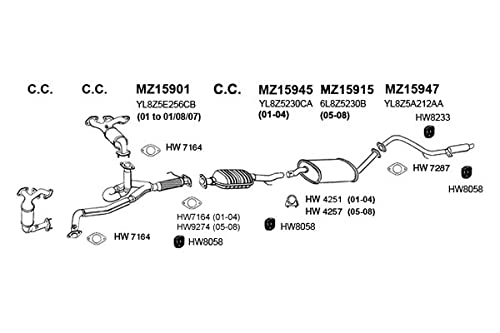 MZ15945 Ansa - Center Exhaust Muffler