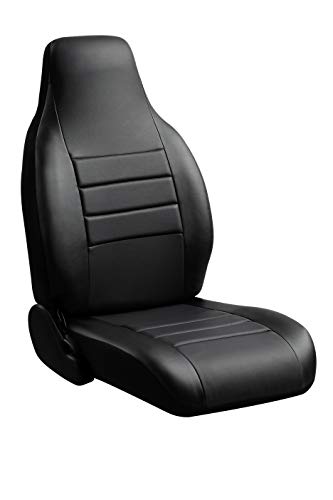 Fia Custom Fit SL65-14 BLK/BLK Rear Seat Cover Bench Seat - Leatherette (Solid Black)