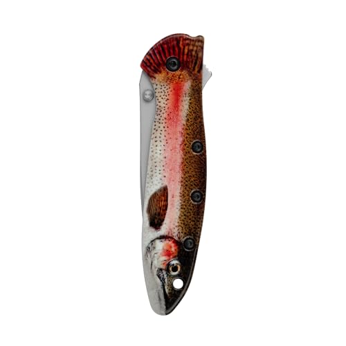 Kershaw Folding Pocket Knife Leek, 3" Sandvik 14C28N Blade, Aluminum Handle, Slim and Versatile Tool, Made in the USA (Trout)