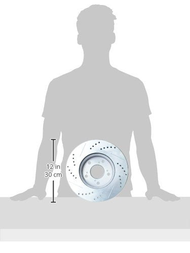 Power Stop Front JBR1584XPR Evolution Drilled & Slotted Rotor Pair For Honda Accord 2013-2017, Honda HR-V 2016-2022 [Model Specific]