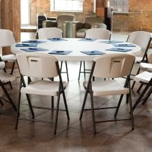 6 ft. Lifetime Round Tables | 22673 Tables | Plastic Banquet Furniture 12 Pack