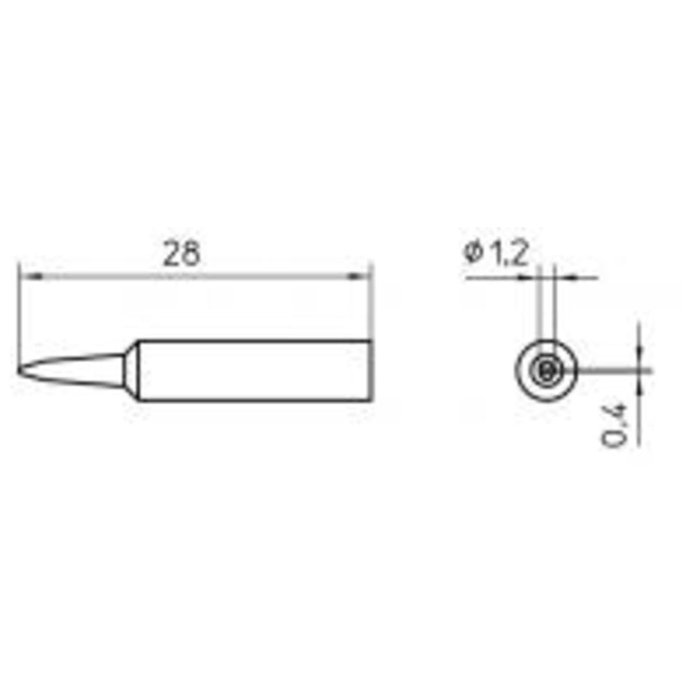 Weller XNT 0054486099 K SOLDERING TIP 1.2MM, Black