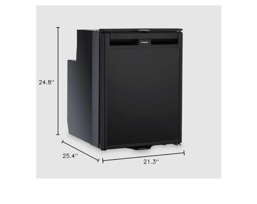 Dometic Refrigerator CRX 50L with Bracket kit and Wiring Harness for International ProStar LE, LL, and LT Trucks (2009 and Newer) (CRX50L Black)
