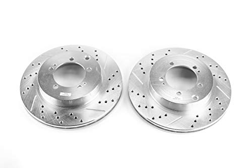 Power Stop Rear JBR1131XPR Drilled & Slotted Evolution Rotor Pair For Mitsubishi Lancer 2003-2006/Mitsubishi Lancer 2003-2006 [Vehicle Specific]