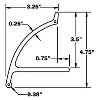 Pacer Performance Flexy Flares 52-205 Black 3-1/4" x 72" Full Coverage Heavy Duty Rubber Fender Extension Kit - 2 Piece