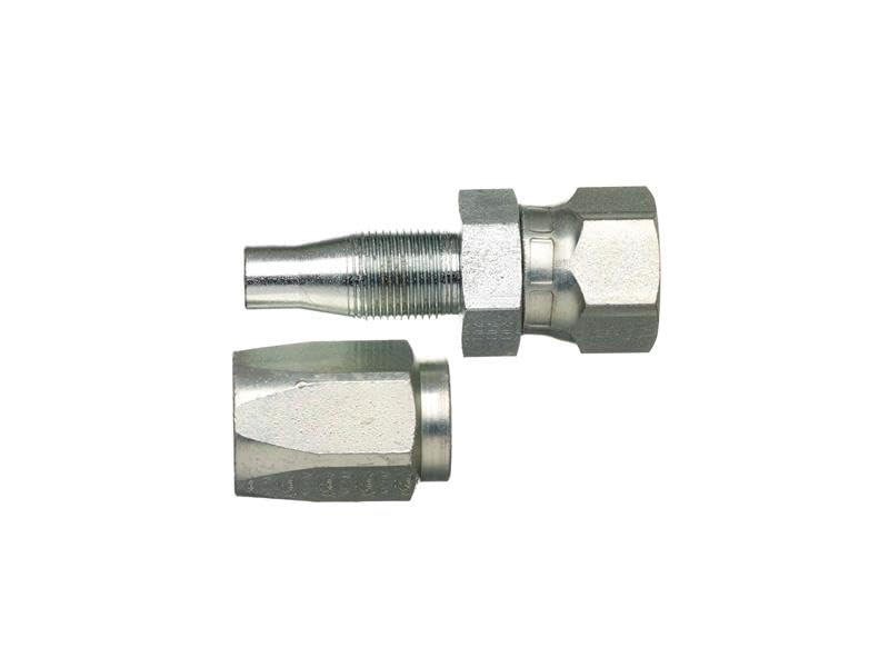 Gates Field Attachable 5C5E-5RFJSX for C5E Hose, Dual Seat Female JIC 37/SAE 45 Flare Swivel, Steel, 1/4" ID