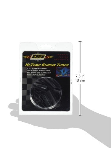 Design Engineering 010811 12mm x 1.5" Black Spark Plug Wire/Boot Heat Shrink Tubes (Pack of 25)