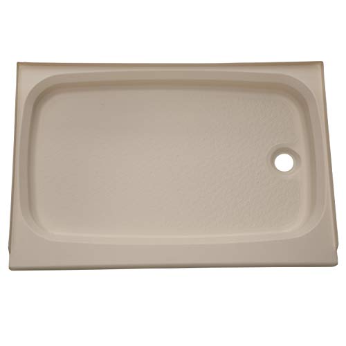 24" x 36" Lippert Replacement Parchment Shower Pan with Right Drain for RVs, Travel Trailers, 5th Wheels, and Motorhomes - 209496