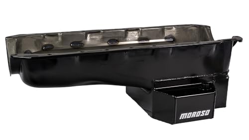Moroso Steel T-Sump Oil Pan 20420, Fits Big Block Chevy Mark IV Engines in Camaro, Chevelle, Nova and others, Road Race Baffle