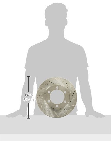 Power Stop Front JBR935XPR Evolution Drilled & Slotted Rotor Pair For Toyota Sequoia 2001-2007, Toyota Tundra 2000-2006 [Model Specific]