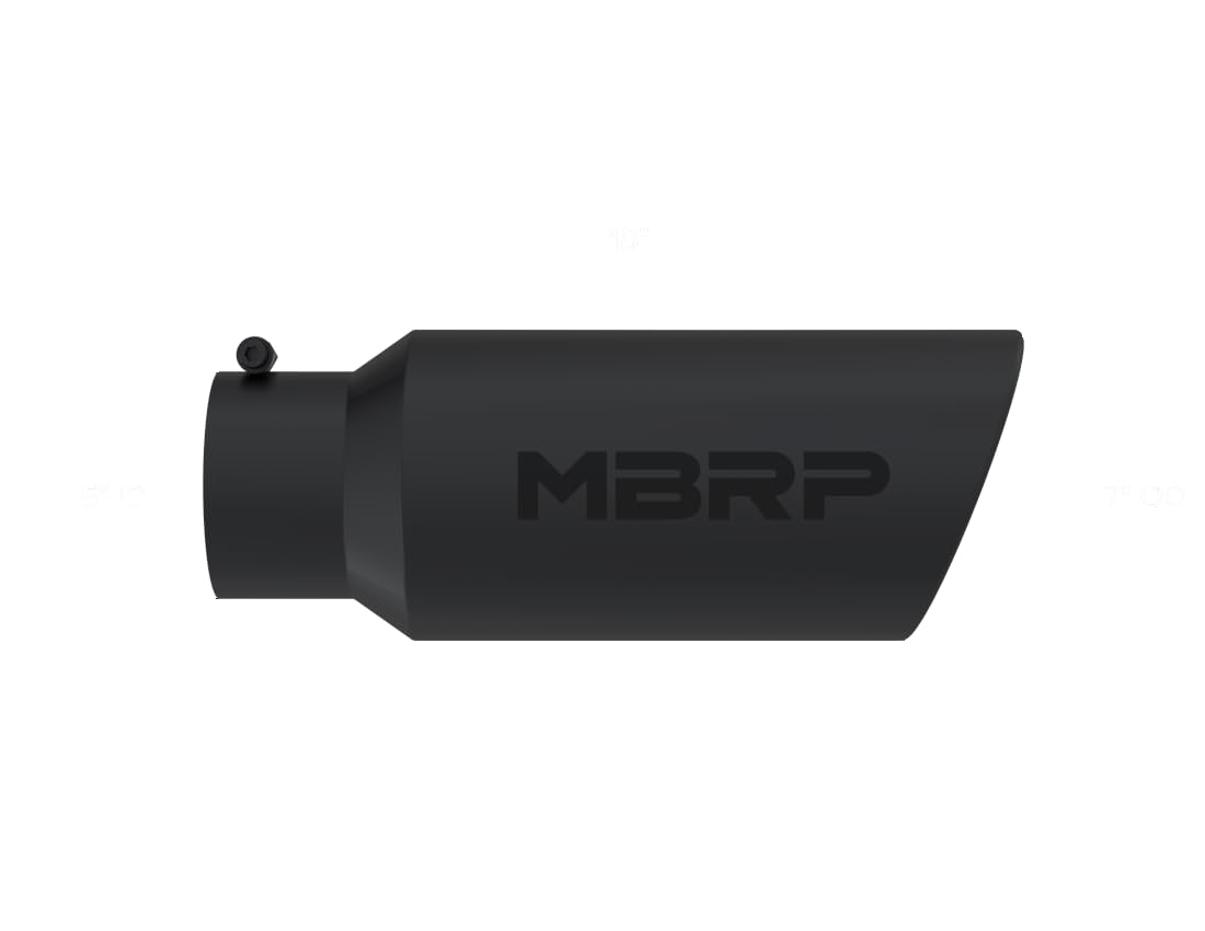 MBRP 7in O.D. Universal Tip 5in inlet 18in length Black Rolled End