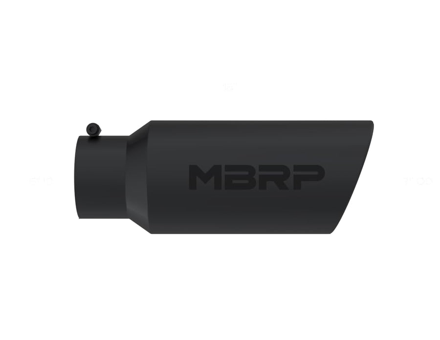 MBRP 7in O.D. Universal Tip 5in inlet 18in length Black Rolled End