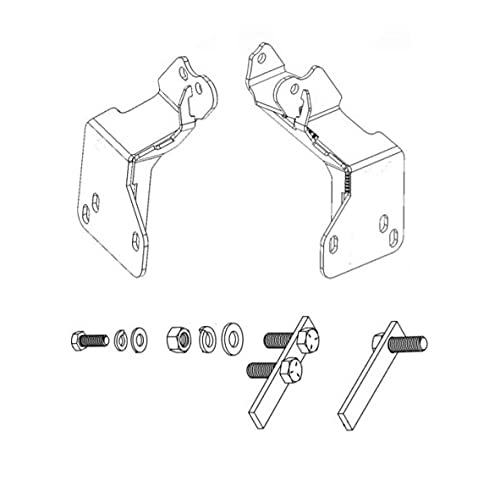 Mounting Bracket Kit Go Rhino for RC4 Bull Bar or RC3 Skid Plate | Mild Steel, Textured Black | 562960TK | Fits 2016-2018 Chevrolet Silverado 1500 (Excludes Driver Alert & New Body Style)