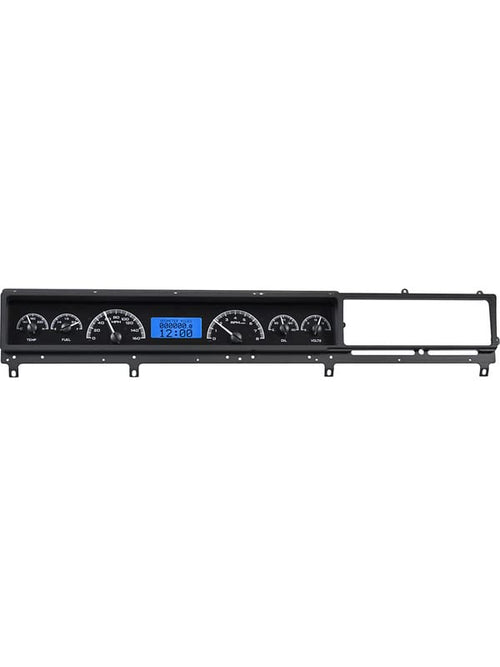 Dakota Digital VHX-66F-FAR-K-B Analog Dash Gauge System Black Alloy Compatible with Ford 1966-67 Fairlane Car Blue