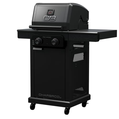 Pro Series Charbroil with Amplifire Infrared Technology 2-Burner Propane Gas Grill and Griddle Cabinet, Black - 463676724
