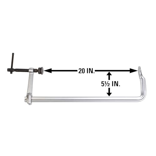 Heavy-Duty Wilton F-Clamp, 20" Opening, 5-1/2" Throat, 2660 Lbs. Clamping Force (GSM50)