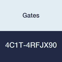 Gates Field Attachable Type T 4C1T-4RFJX90 for G1 Hose, 1 Wire, Female JIC 37 Flare Swivel, 90 Bent Tube, 1/4" ID, 2.69"