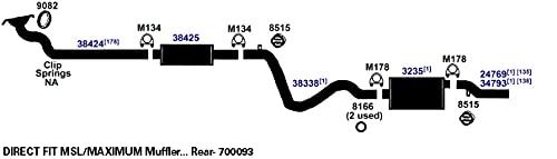 Exhaust Muffler AP Exhaust Products 3235