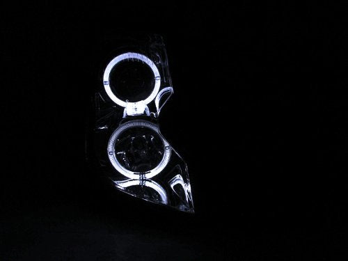Chrome Halo Anzo USA Projector Headlight with Clear Lens for Cadillac CTS