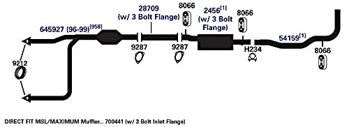 Exhaust Tail Pipe AP Exhaust Products 54159