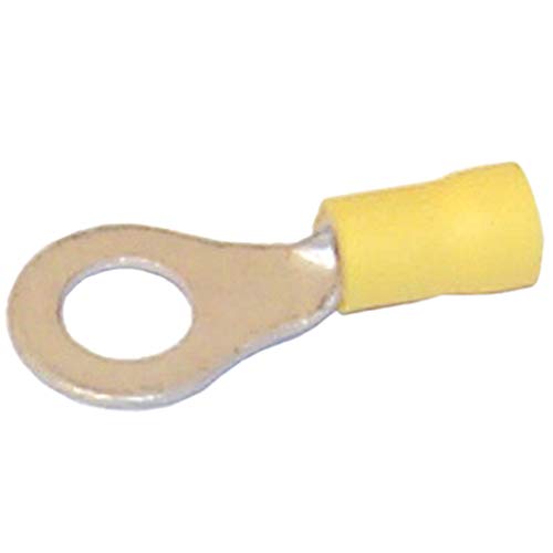 Insulated Ring Terminals Sierra International EC63720 for 12-10 Gauge Wire (10 Pack), Yellow, Size 8