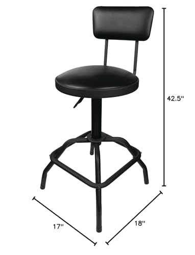 W85016 Performance Tool Pneumatic Stool w/Removable Backrest