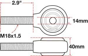XAXIS Rod End Ball Joint Specialty Products Company (15787) Vehicle Specific Item