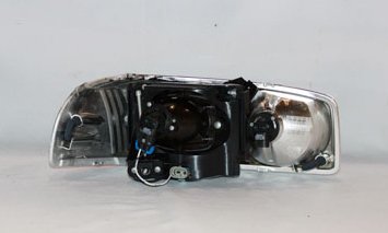 Left TYC Headlight Assembly Compatible with 1999-2007 GMC Sierra Pickup