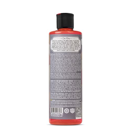 Chemical Guys Sticky Snowball CWS21516 Ultra Snow Foam Car Wash Soap (Works with Foam Cannons or Bucket Washes) Safe for Cars, Trucks, Motorcycles, RVs & More 16 fl oz, Cherry Scent