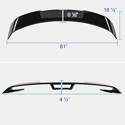 GT500 Style Spec-D Tuning Glossy Black ABS Rear Trunk Spoiler for 2015-2022 Ford Mustang Models
