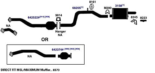 Exhaust Muffler AP Exhaust Products 3158