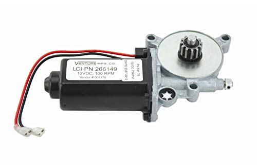 Lippert Solera Replacement Power Awning Motor with Dual Connectors, 12-Volt DC, 75-RPM, Fits Short, Flat or Pitched Awnings on 5th Wheel RVs, Travel Trailers, Motorhomes - 266149