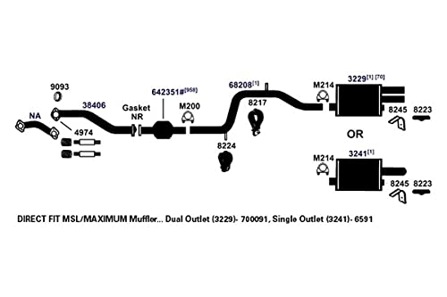 Exhaust Muffler AP Exhaust Products 3241