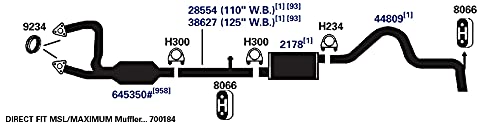 Exhaust Muffler AP Exhaust Products 2178