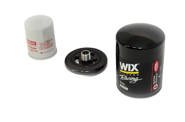 CNC Billet Oil Filter Adapter Alpha Performance R35 GT-R with Race Filter