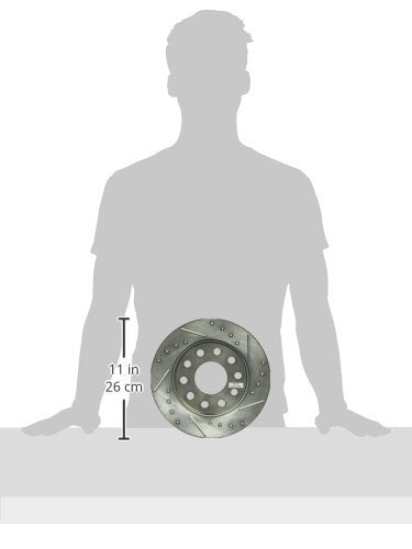 Rear Power Stop EBR656XPR Drilled & Slotted Rotor Pair For Audi A4 2002-2006, Audi A4 Quattro 2002-2006 [Model Specific]