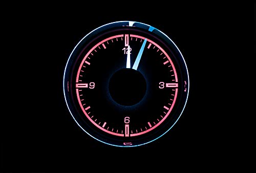 Dakota Digital 2 1/16" HDX Style Clock, Black Face - Universal Compatible with Most Vehicles