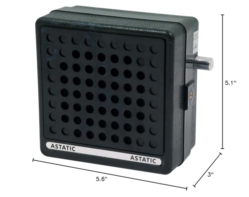 302-VS6 Astatic 10W/8Ω Noise Cancelling External CB Speaker, Black
