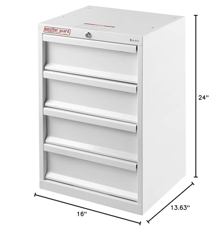4 Drawer Weather Guard Tall Cabinet, White 9924302