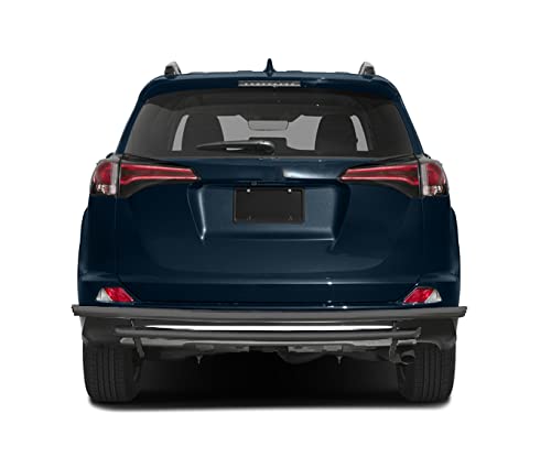 Rear Bumper Guard Black Horse Double Layer Black Compatible with 2006-2018 Toyota RAV4-CRDL-TOT202B
